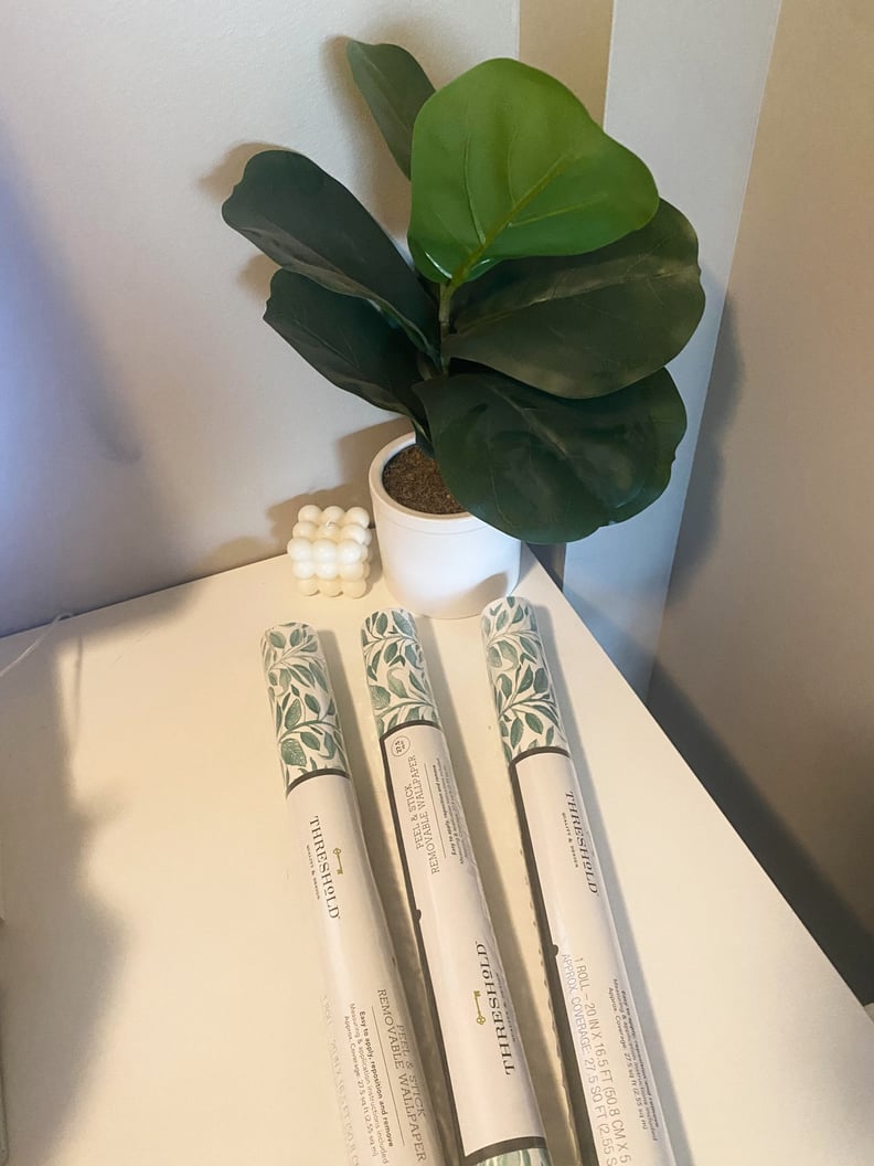 Threshold Vine Stripe Peel & Stick Wallpaper I Editor Review POPSUGAR Home