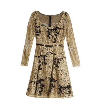 Victoria Beckham in Sparkly Gold Dress | POPSUGAR Fashion