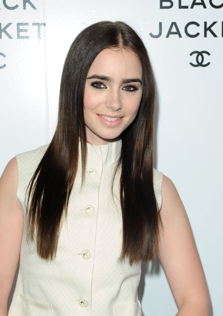 Lily Collins's Straight Hair in 2012