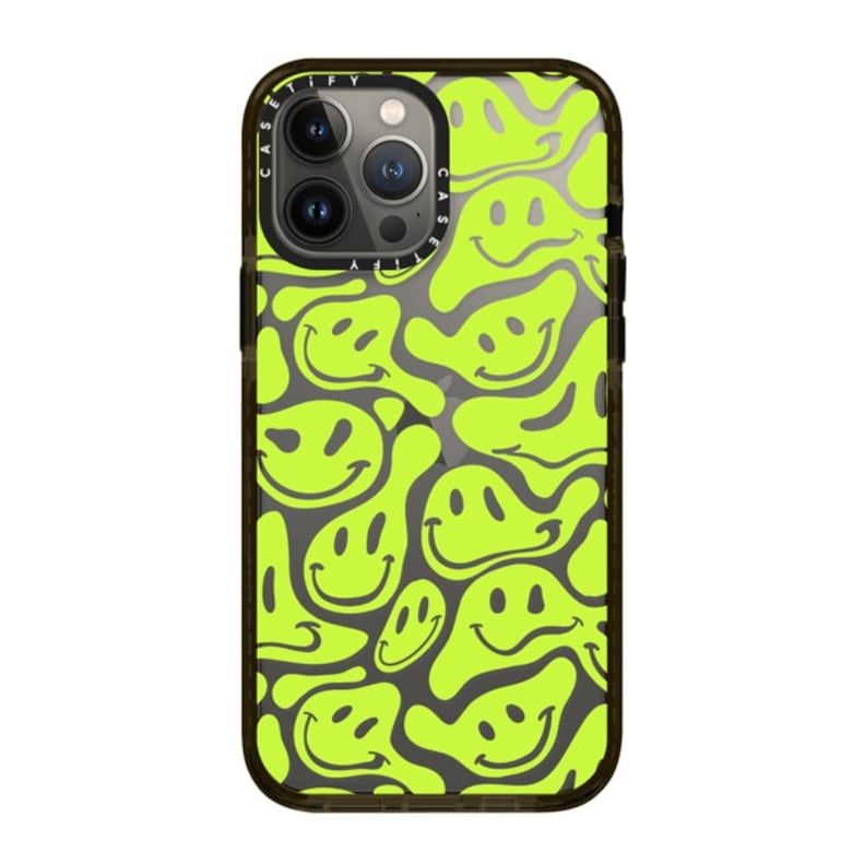 Casetify Acid Smiles Neon Green iPhone 13 Case
