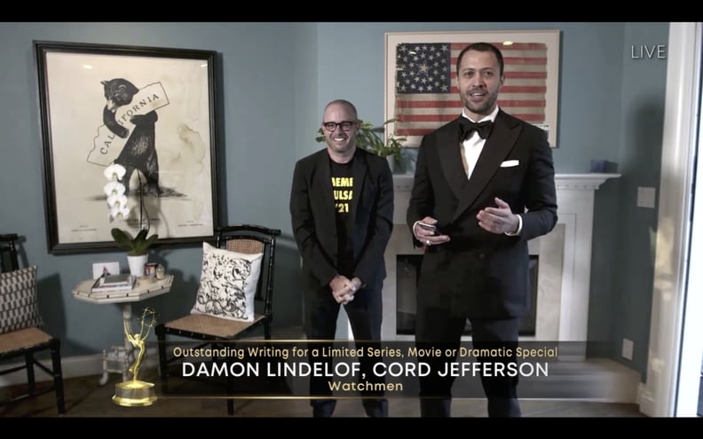 Damon Lindelof and Cord Jefferson at the 2020 Emmys