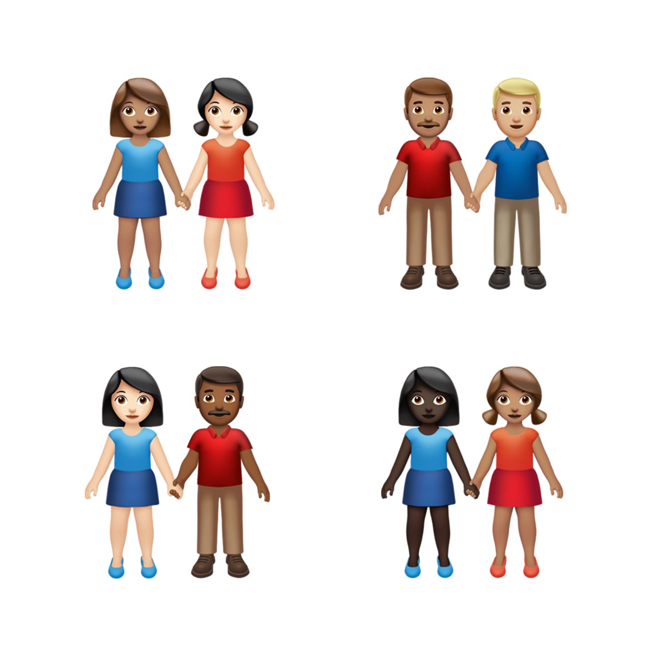 New Emoji For Different Skin Tones in Couples and Families