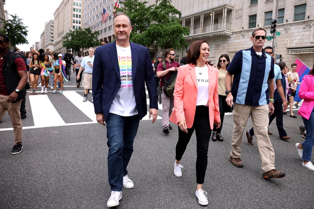 Kamala Harris and Doug Emhoff at 2021 Pride Parade Photos