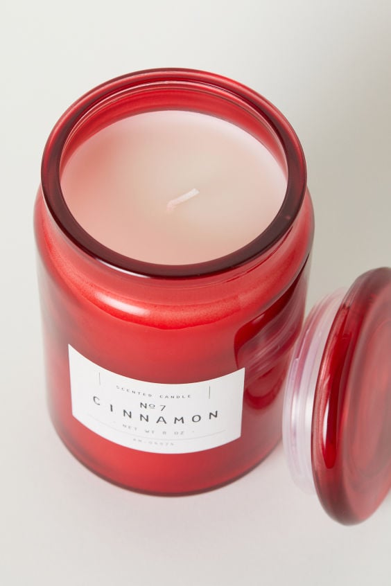 Scented Cinnamon Candle in Glass Jar