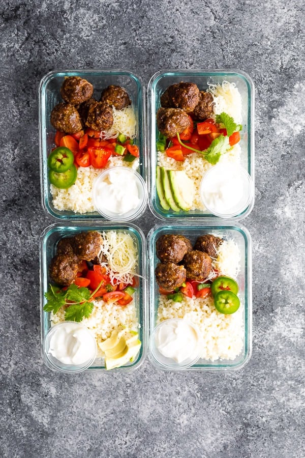 Meatball Burrito Bowls