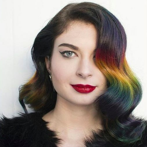 Rainbow Ombre Hair Technique