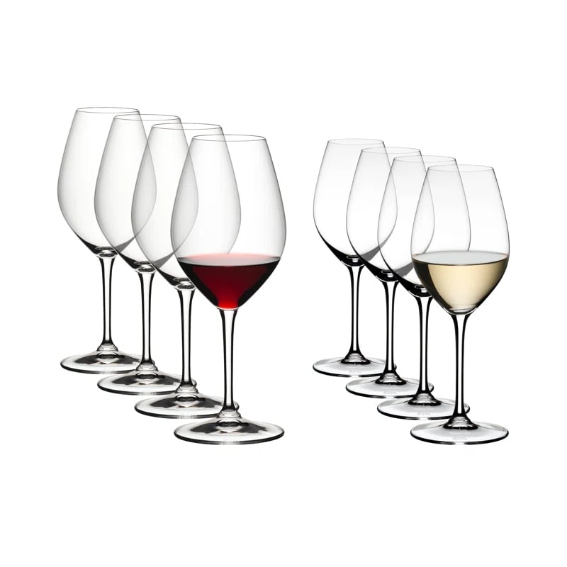 Kitchen: Riedel 8 Piece Wine Friendly Wine Glasses Set
