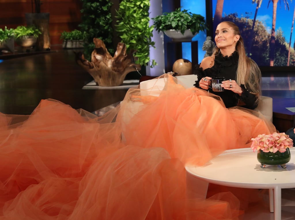 Jennifer Lopez Black Cutout Dress on Ellen