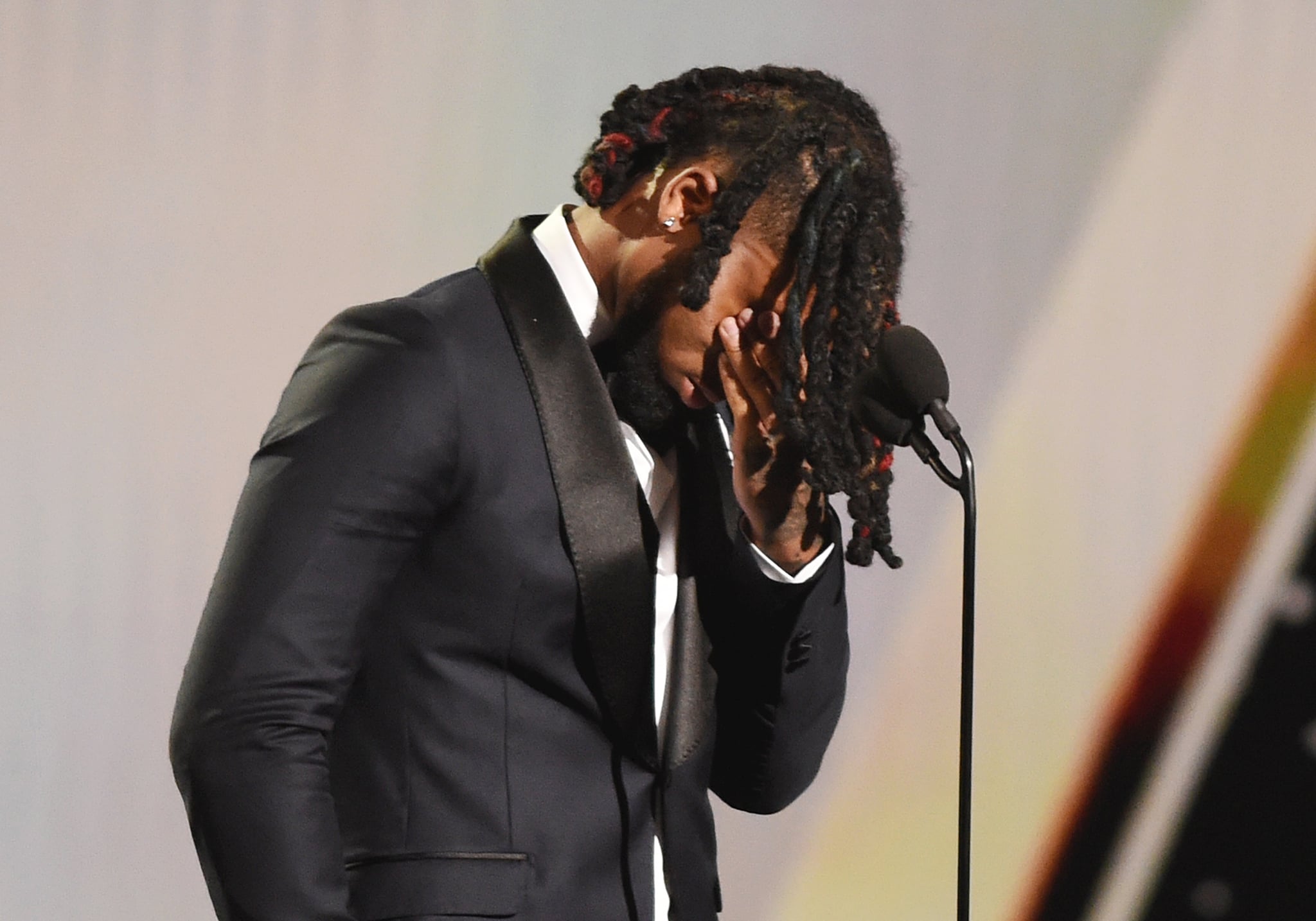 Damar Hamlin speaks onstage at The 2023 ESPYS held at Dolby Theatre on July 12, 2023 in Los Angeles, California. (Photo by Gilbert Flores/Variety via Getty Images)