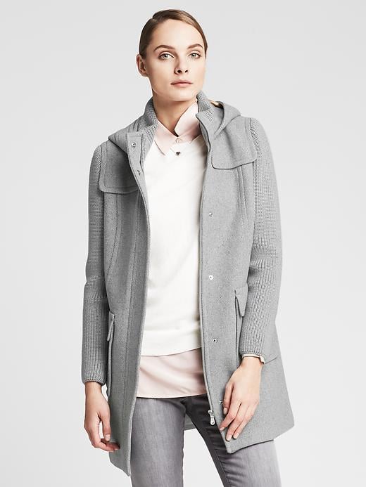 Banana Republic Sweater-Sleeve Duffle Coat