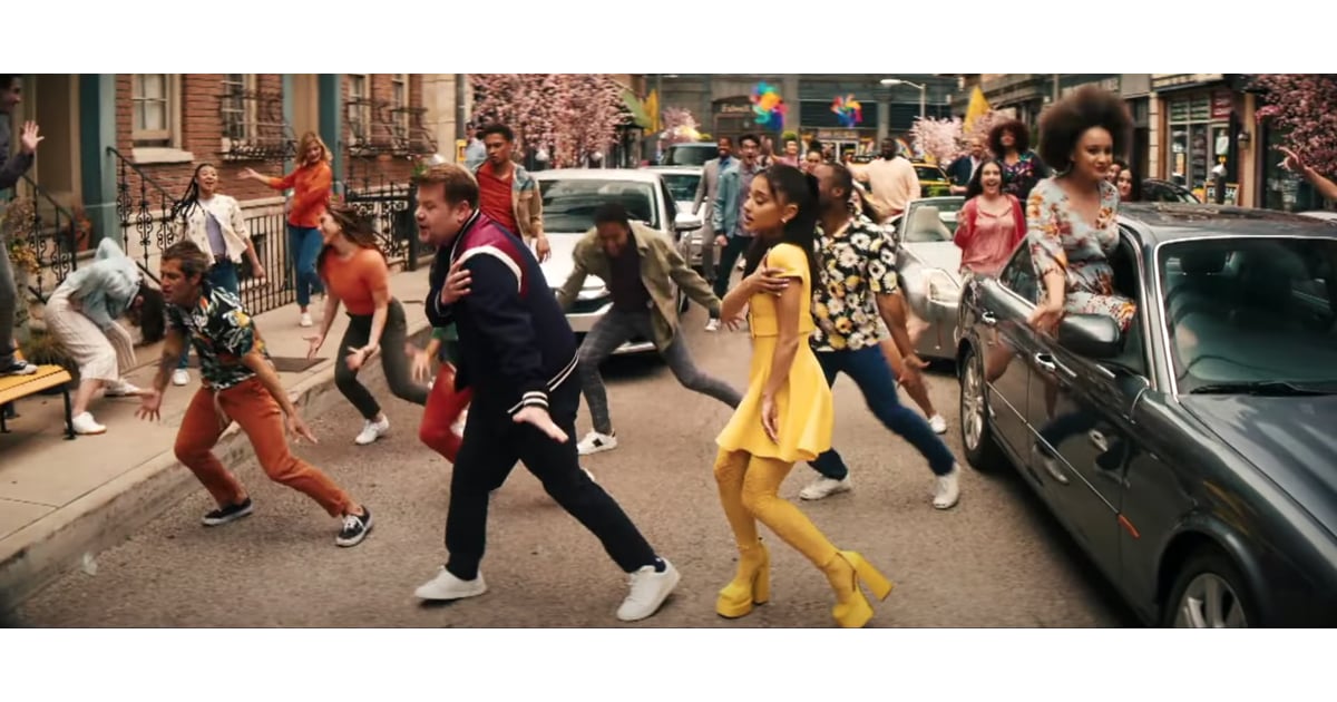 Ariana Grande's Yellow Versace Outfit With James Corden ...