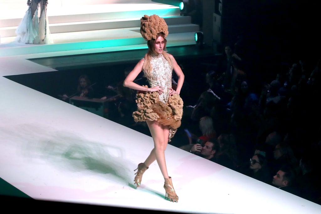 Anna Cleveland on the Jean Paul Gaultier Runway