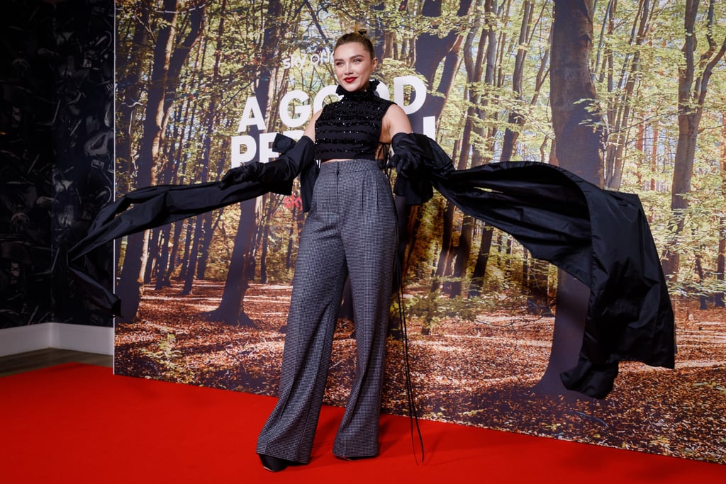 Florence Pugh Wears Opera Gloves to A Good Person Premiere