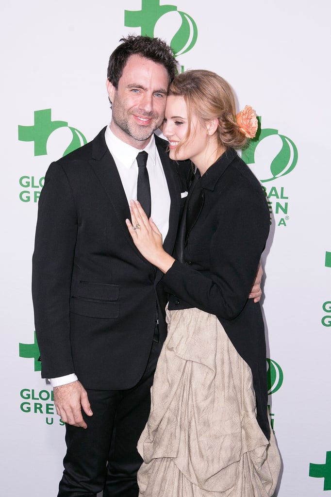 Maggie Grace and Matthew Cooke celebrated their engagement with a trip up the red carpet at Global Green USA's pre-Oscars event in LA on Wednesday.