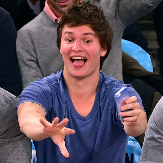 Ansel Elgort at the Knicks Game January 2015