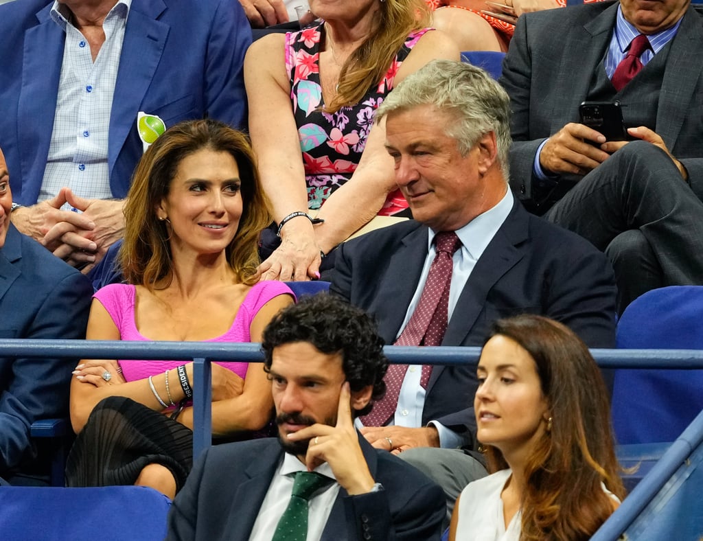 Hilaria and Alec Baldwin at the US Open on Aug. 28.