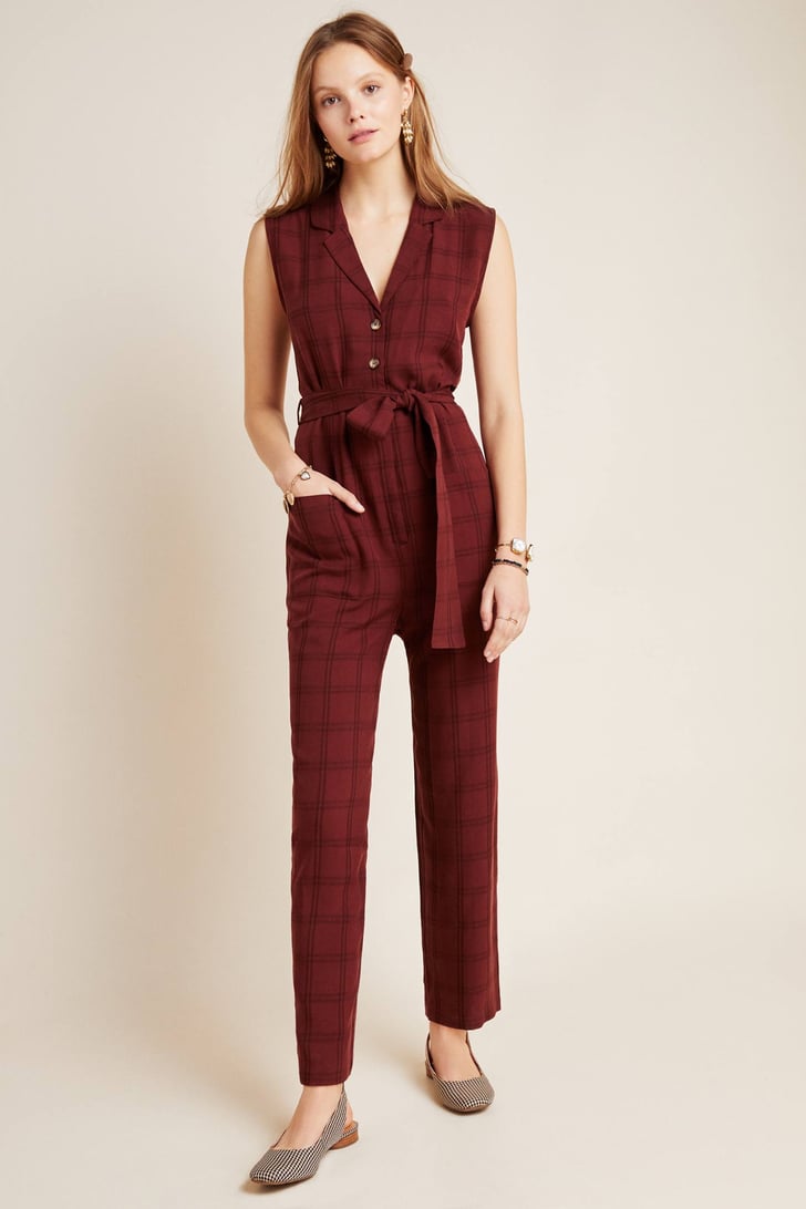 plaid jumpsuit
