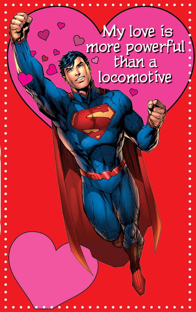 This valentine proves Superman is QUITE the charmer. Find it in the Young Romance book ($10).