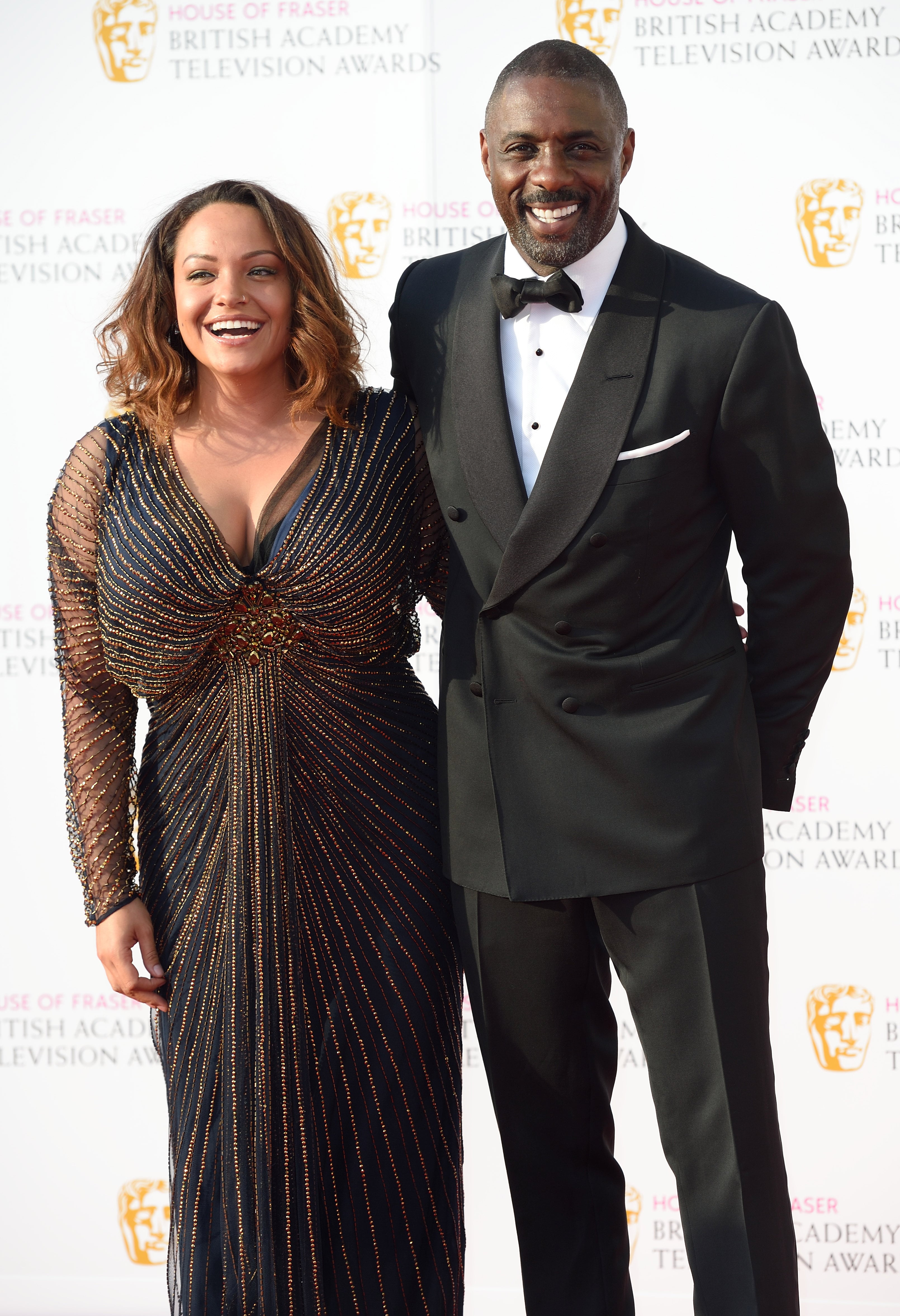 Idris Elba and Naiyana Garth at BAFTA Awards May 2016 | PS Celebrity, image size:3220x4708