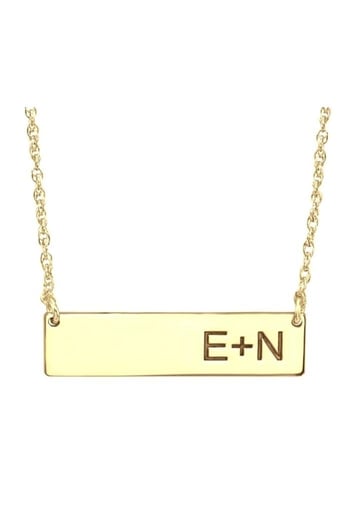 Shoptiques A & I Bar Initial Necklace