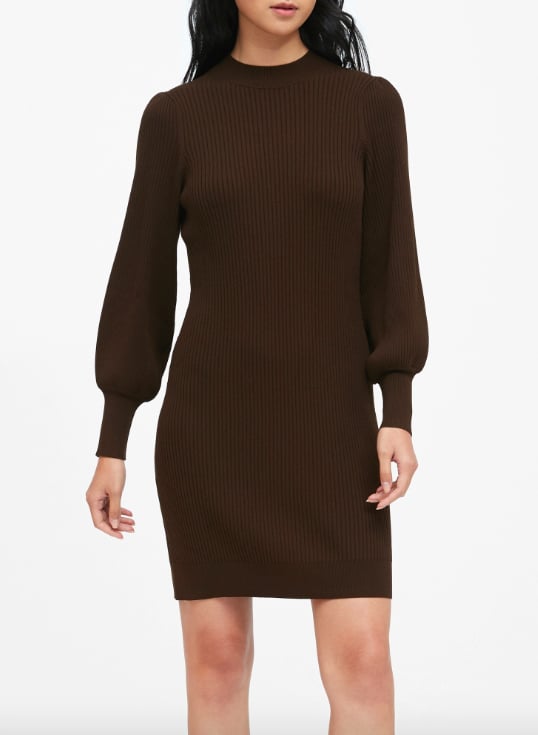 Puff-Sleeve Sweater Dress