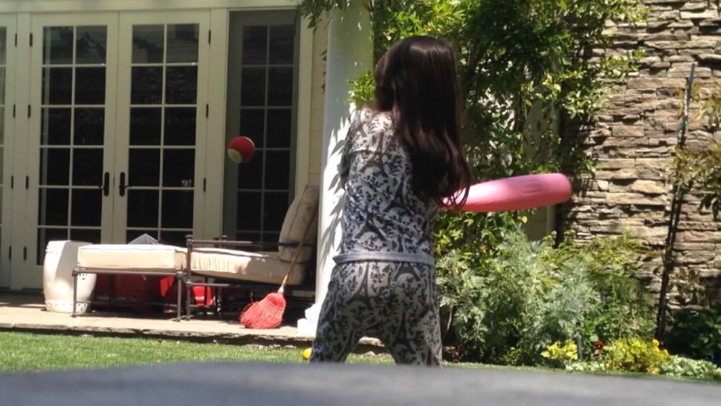 Freddie shared a picture of Charlotte playing baseball in April 2015.