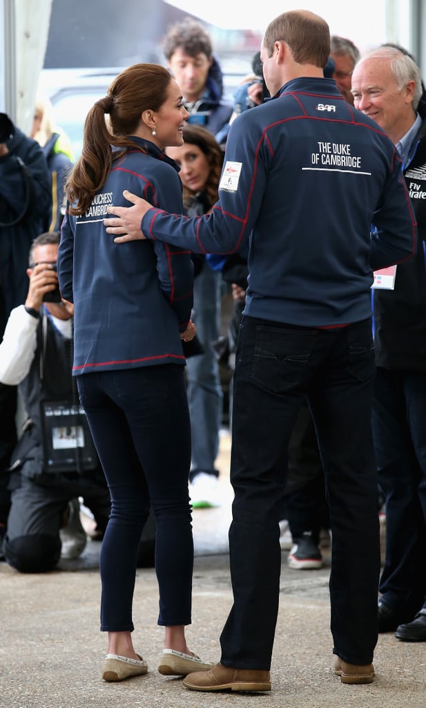 Prince William put his arm around Kate during the America's Cup World Series in England in July.