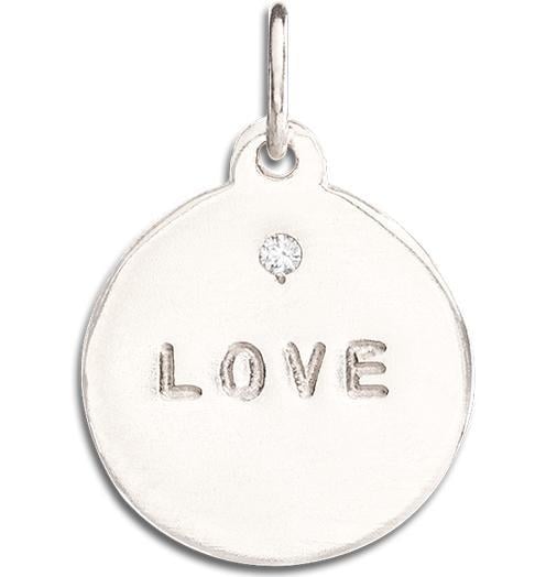 Helen Ficalora "Love" Disk Charm With Diamond