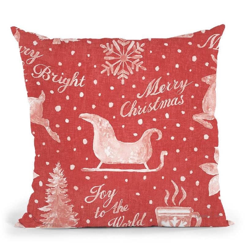 Floursack Holiday Bright Pattern Ie Throw Pillow By Danhui