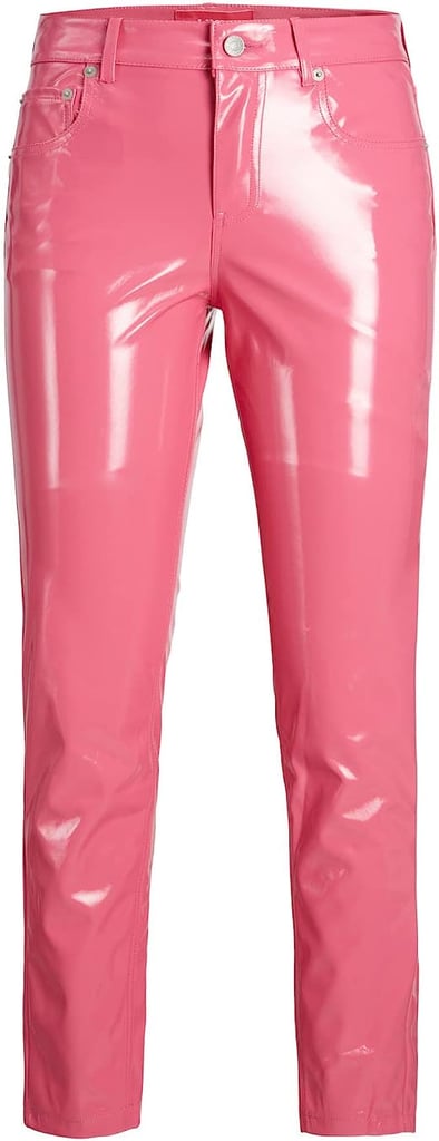 Barbiecore Faux Leather Trousers