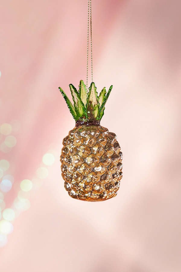 Glitter Pineapple Christmas Ornament