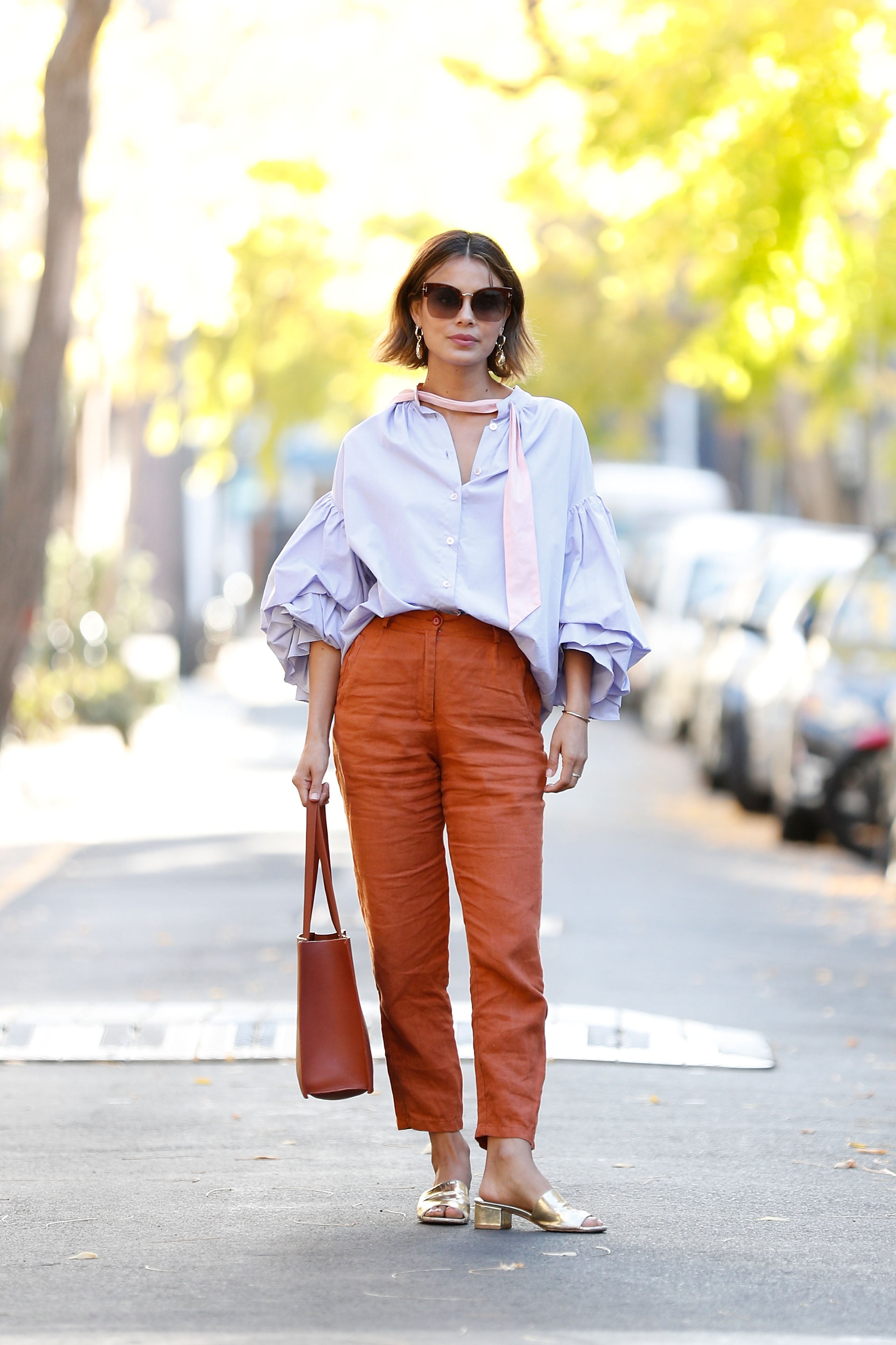 Orange and gray outfit on sale