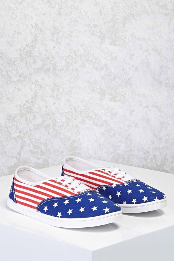 Forever 21 American Flag Print Sneakers