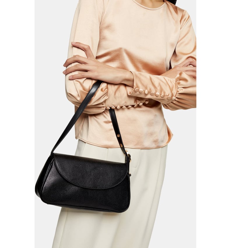 Topshop Eve Faux Leather Shoulder Bag