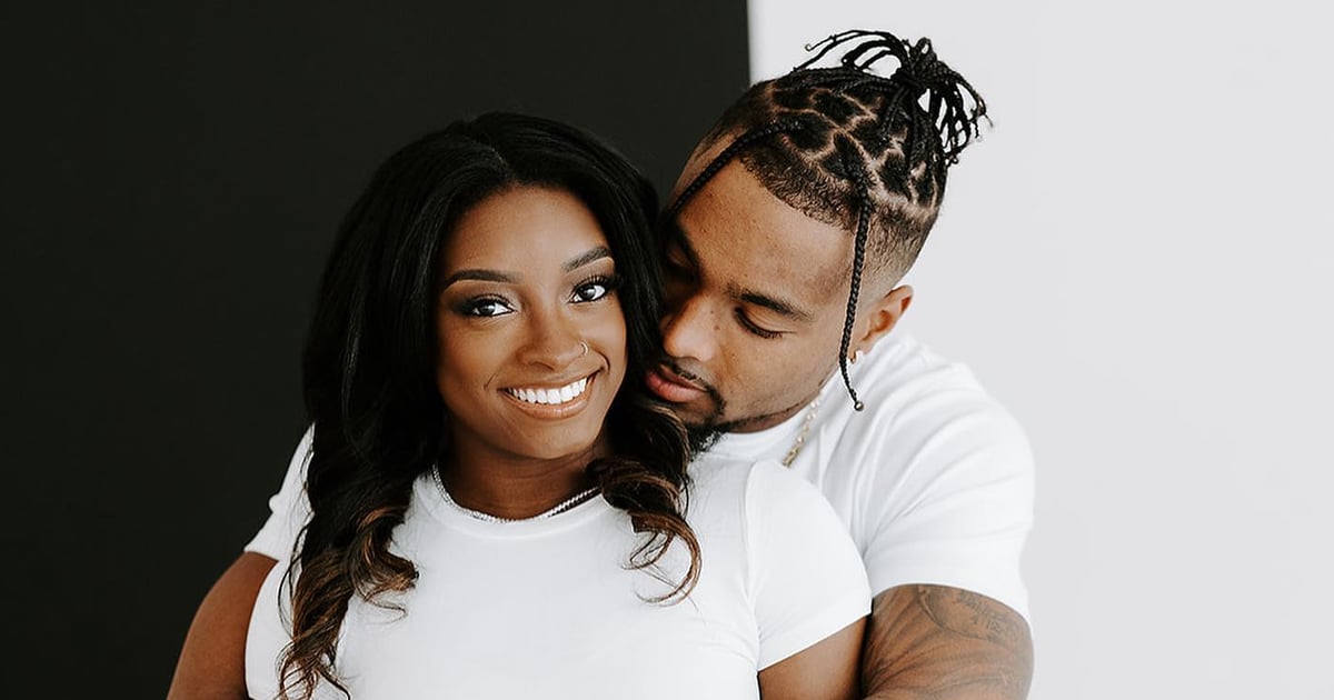Simone Biles and Jonathan Owens Match in Nikes and Ripped Jeans For Engagement Photos