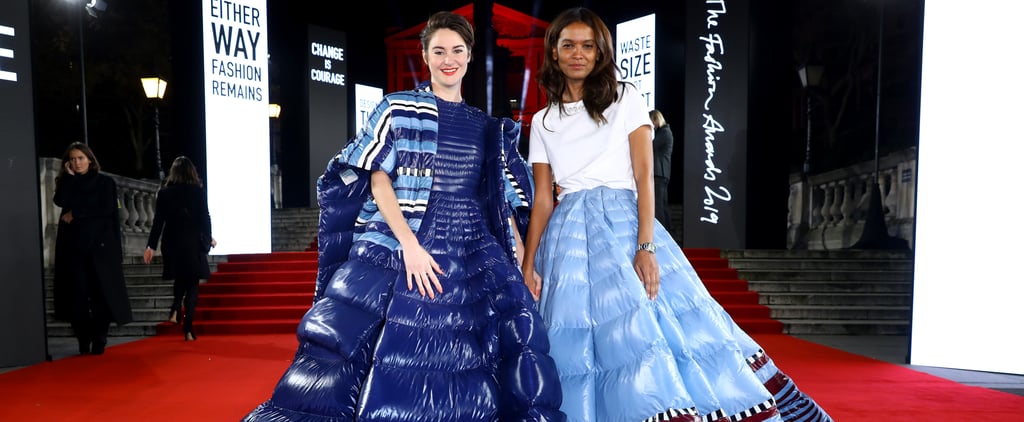 Shailene Woodley in Moncler at British Fashion Awards 2019