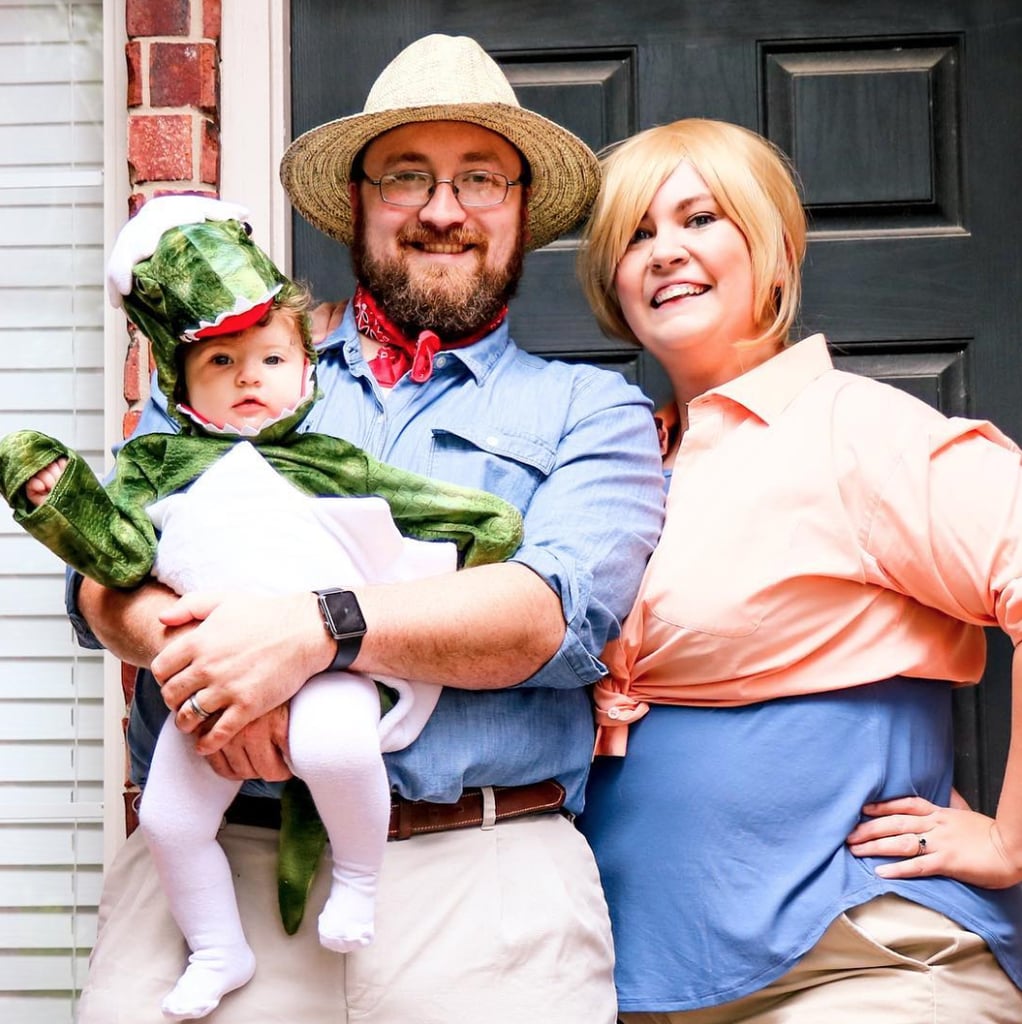 Family-of-3 Halloween Costumes: "Jurassic Park"