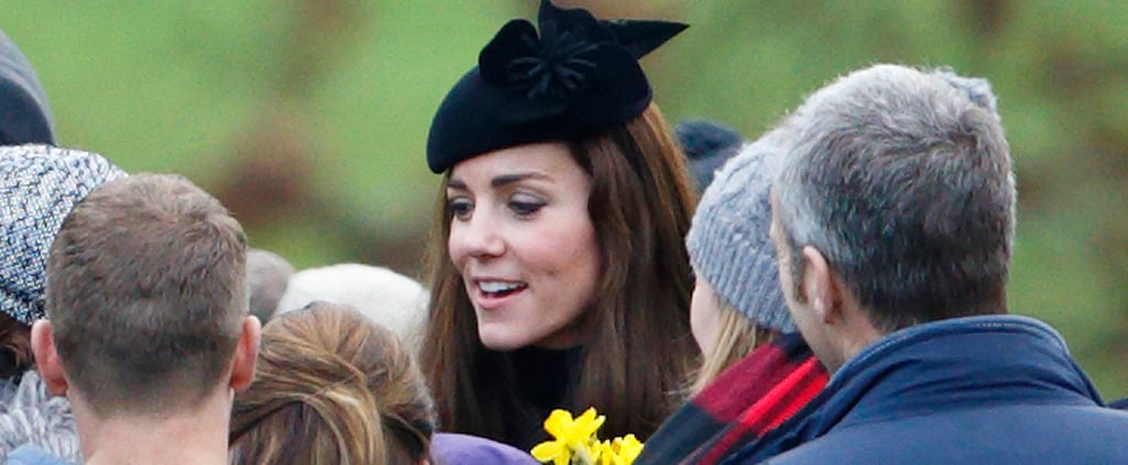 Kate Middleton Wearing a Purple Tweed Suit
