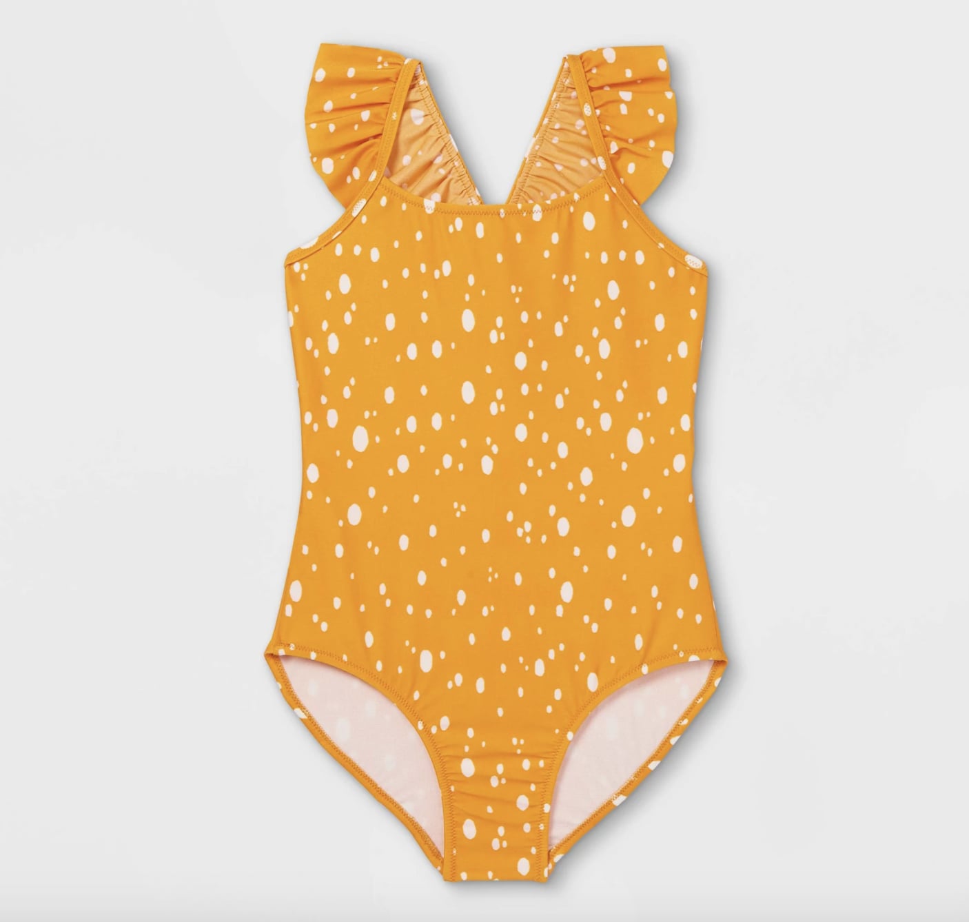 Cat & Jack Yellow Ruffle Dotted One-Piece Swimsuit | Target's New