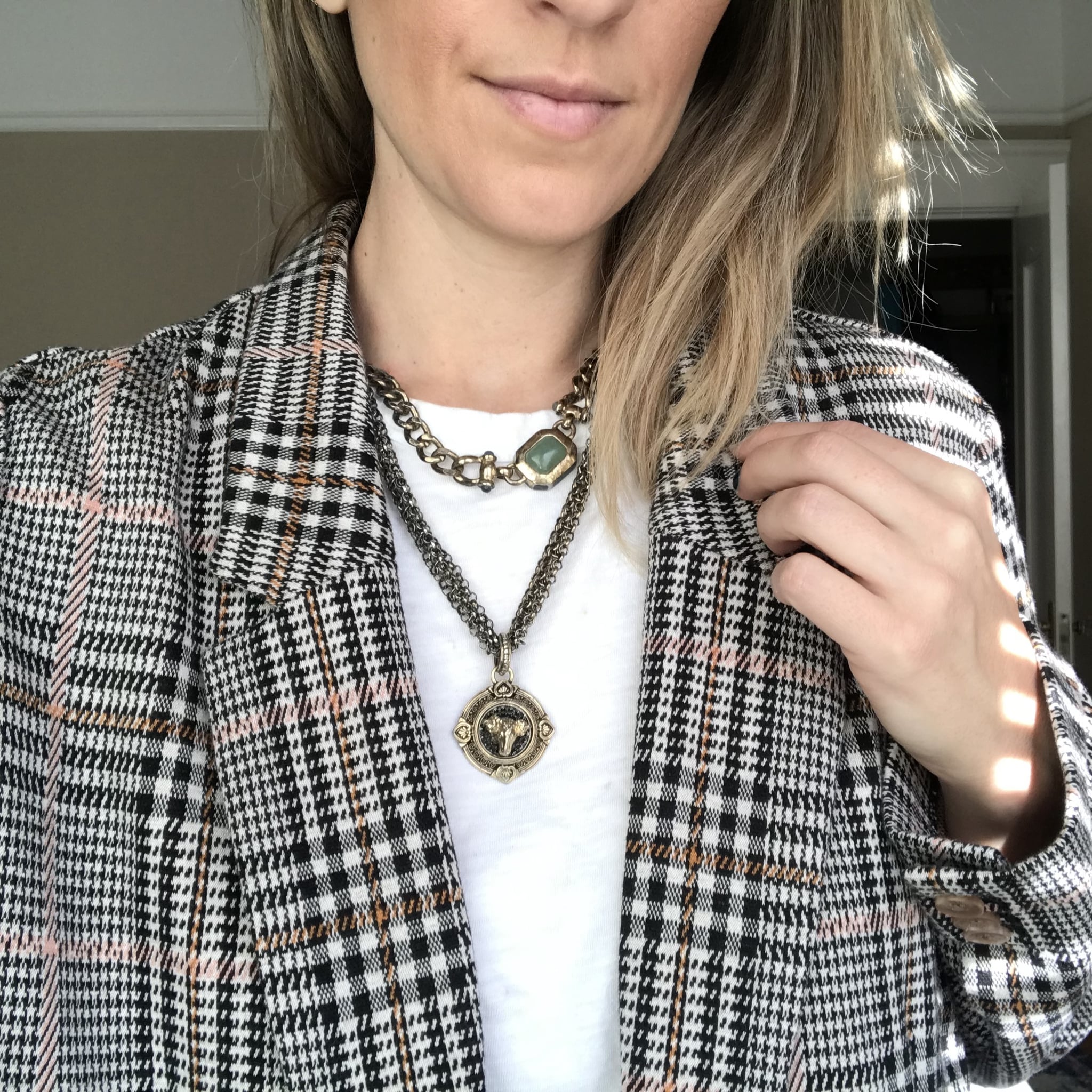 old navy houndstooth blazer