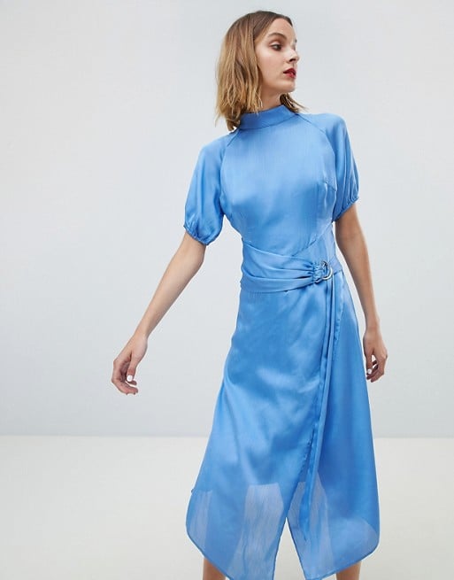 Lost Ink Midi Dress With High Neck