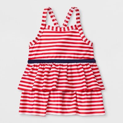 Stripe Tankini Swim Top
