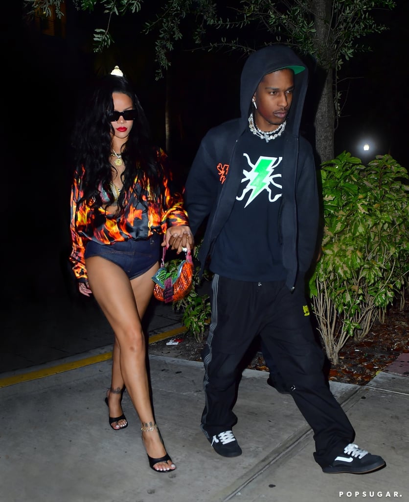 Rihanna's Tiny Denim Shorts on a Miami Date With A$AP Rocky