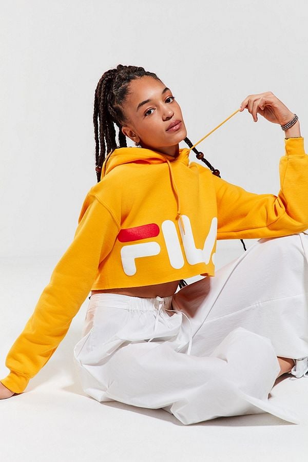 Fila + UO Cropped Hoodie Sweatshirt