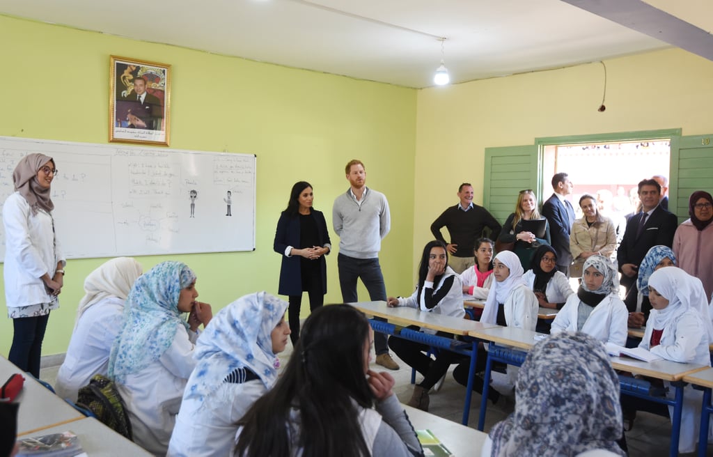 Prince Harry Meghan Markle Visit School on Morocco Tour 2019