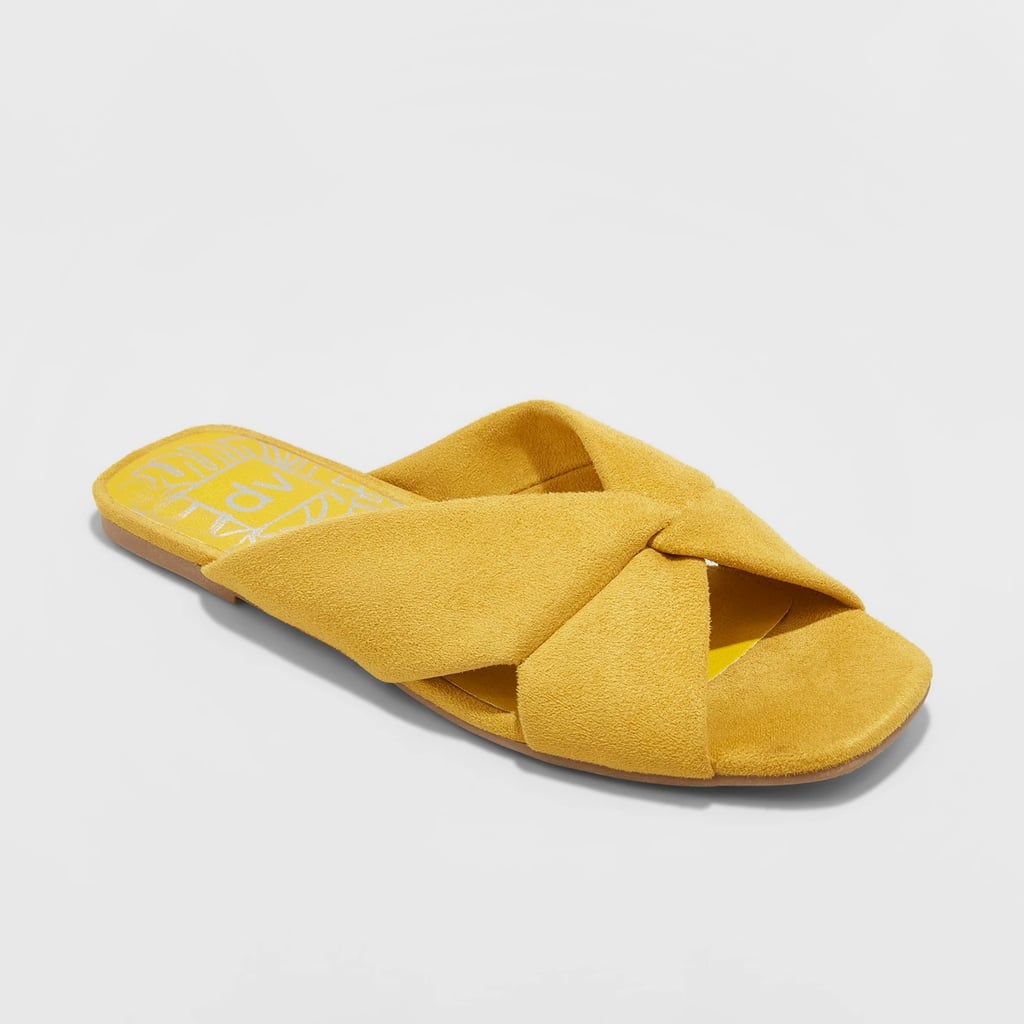 Dv Addie Microsuede Knotted Slide Sandals