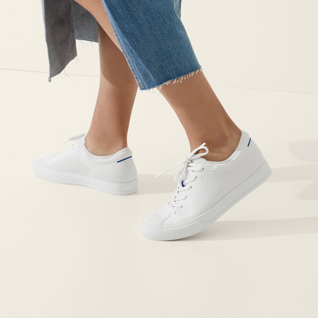 Lace-Up Sneakers in Bright White 
