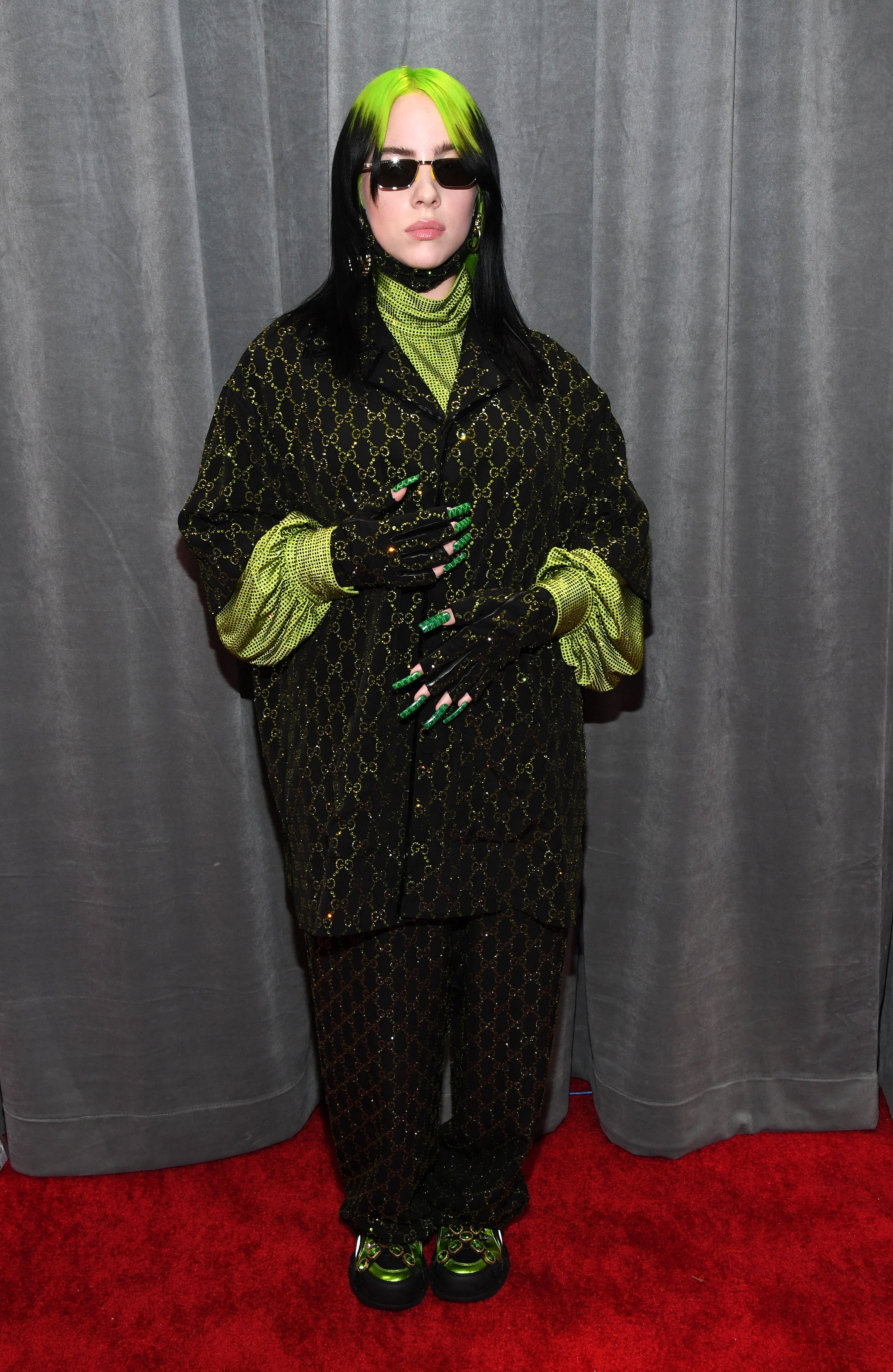 Billie Eilish Gucci Nail Art At The Grammys 2020 Popsugar Beauty