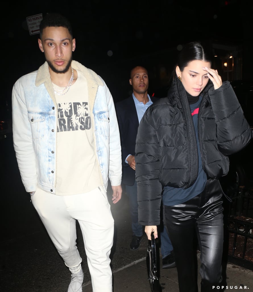 Kendall Jenner Leather Pants With Ben Simmons