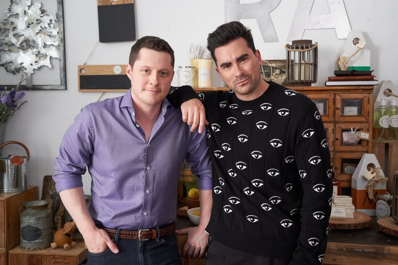 David Rose's Eye-Print Kenzo Sweater on "Schitt's Creek"